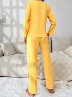 Cartoon Print Pajama Set, Casual Crew Neck Long Sleeve Top And Pants, Casual Comfortable Sleepwear, Women'S Pajamas And Loungewear