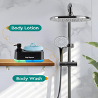 Dish Soap Dispenser and Hand Soap Dispenser Set with Sponge Holder, 3 in 1 Soap Dispenser with Dual Soap Pump for Kitchen Sink