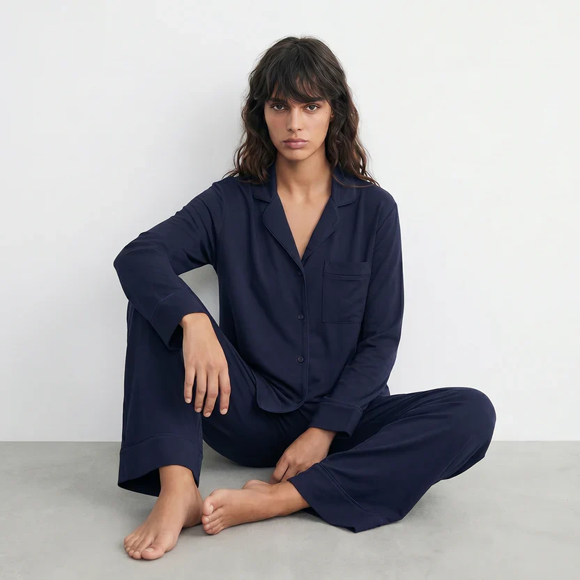 Cloud Pajama Set - Navyblue