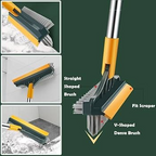 2 In 1 Floor Scrub Brush Rotating With Long Handle